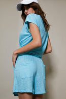 SASHA LIN AQUA XS SHORTS - ONE TEE