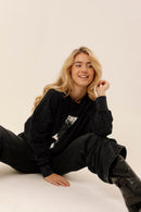SWEAT ANGIE CARBONE / SEQUIN ARGENT S/M - ONE TEE