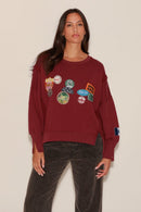 SWEAT OLYMPE BURGUNDY S/M - ONE TEE