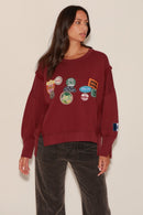 SWEAT OLYMPE BURGUNDY S/M - ONE TEE