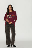 SWEAT ORESTE BURGUNDY S/M - ONE TEE
