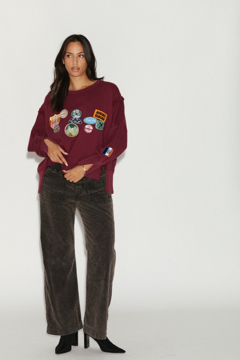 SWEAT ORESTE BURGUNDY S/M - ONE TEE