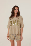 T - SHIRT ALAN SAND XS - ONE TEE