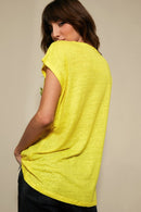 T - SHIRT ANNA LIN YELLOW XS - ONE TEE