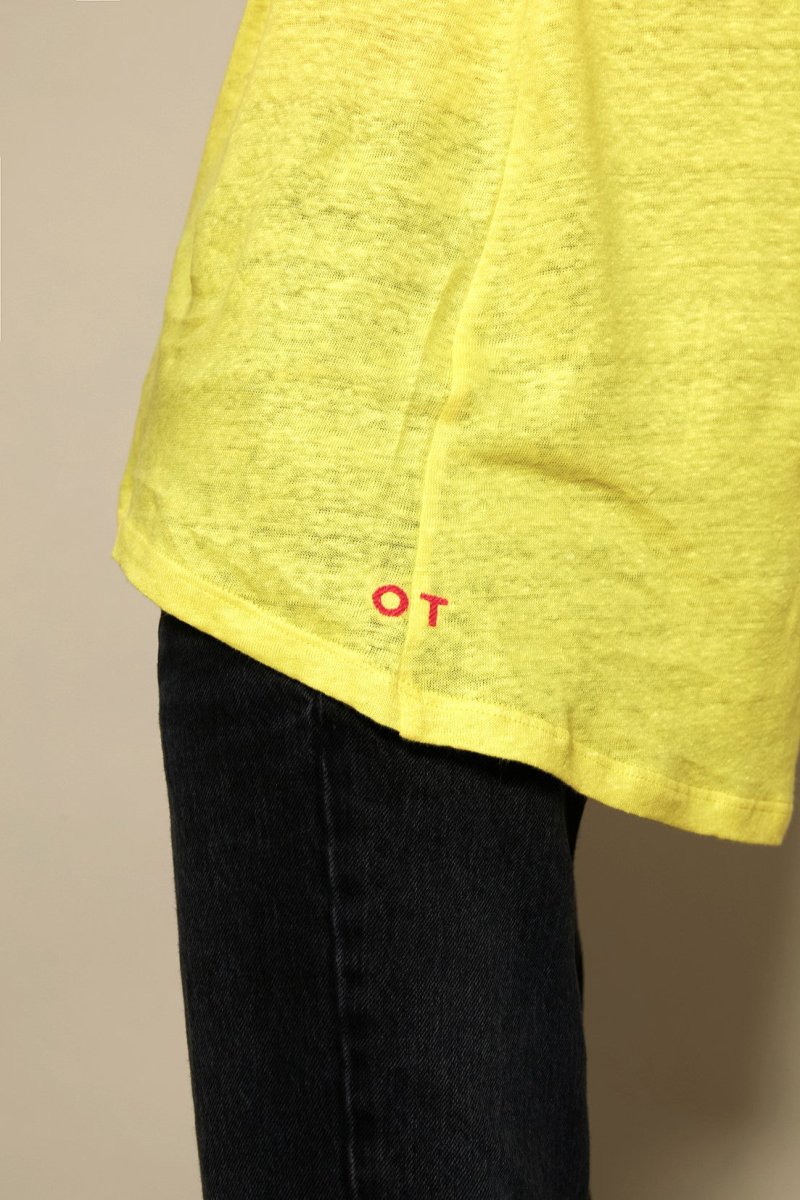 T - SHIRT ANNA LIN YELLOW XS - ONE TEE