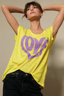 T - SHIRT ANNA LIN YELLOW XS - ONE TEE