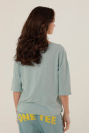 T - SHIRT ANNA STONE BLUE XS - ONE TEE
