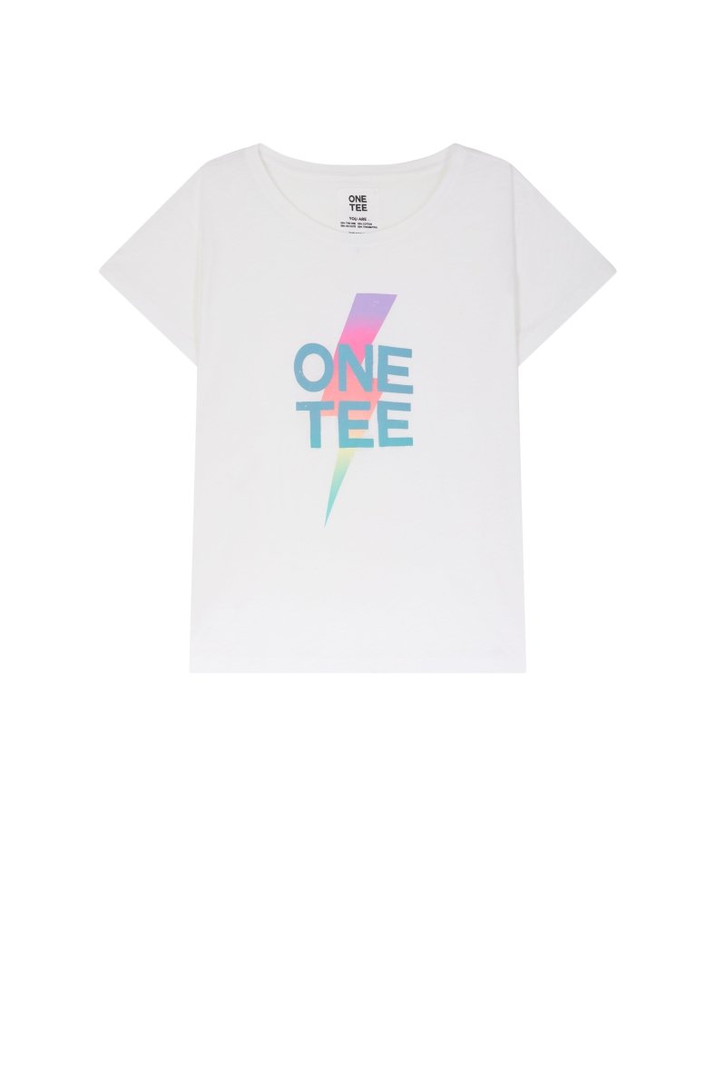 T - SHIRT AVA TIE BLANC XS - ONE TEE