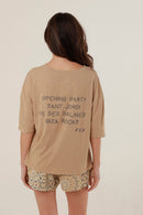 T - SHIRT CLARA SAND XS - ONE TEE