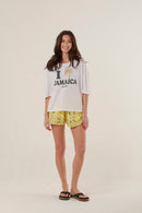 T - SHIRT FLORE WHITE XS - ONE TEE