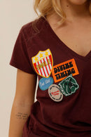 T - SHIRT GABY BURGUNDY XS - ONE TEE
