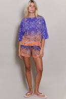 T - SHIRT HENRY PURPLE / ORANGE XS - ONE TEE