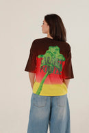 T - SHIRT INAYA DIP DYE CHOCO XS - ONE TEE