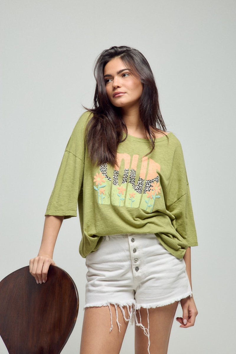 CAMISETA JUDITH KAKI XS - ONE TEE