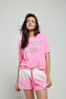 T - SHIRT ONE TEE CLUB PINK FLUO XS - ONE TEE