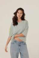T - SHIRT PAULA STONE BLUE XS - ONE TEE