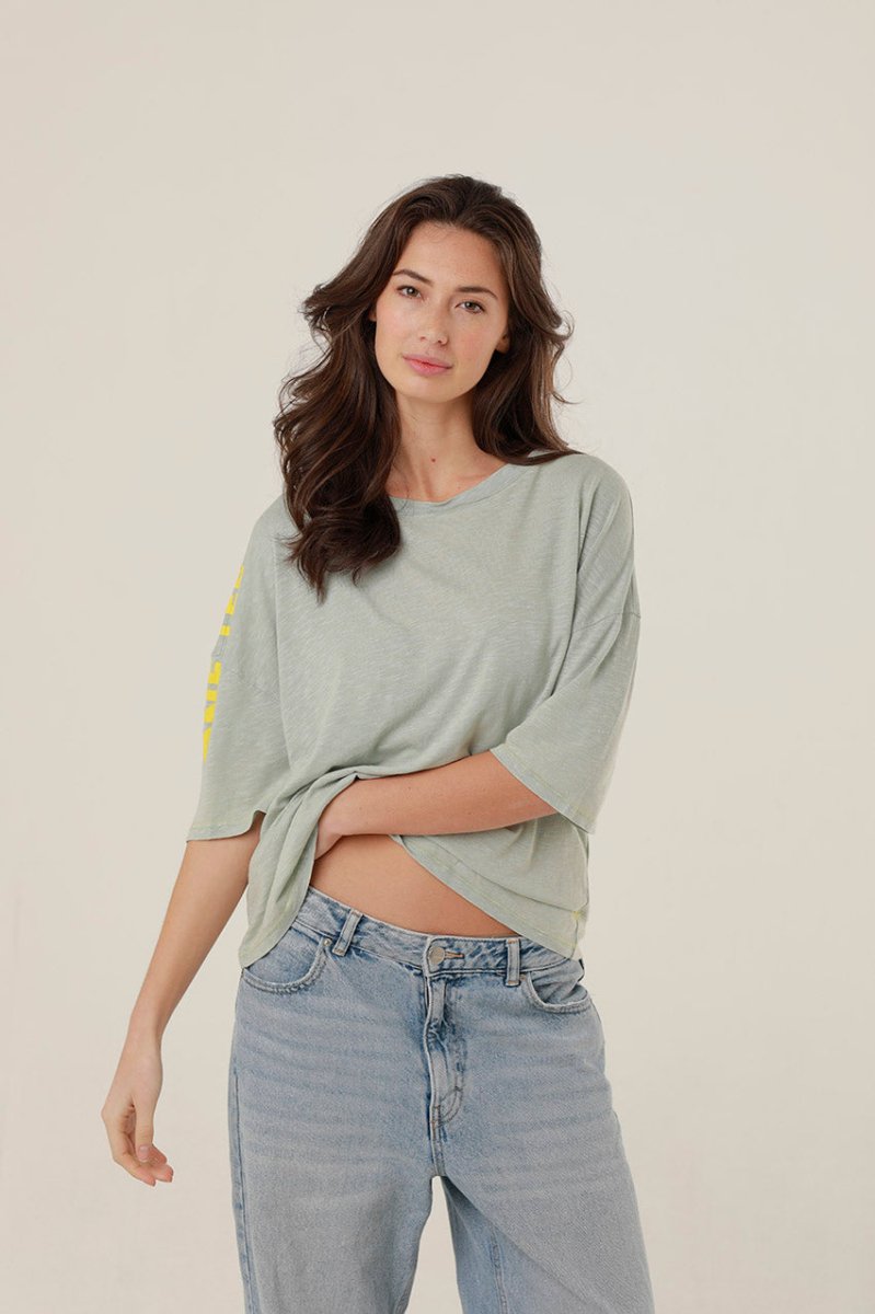 T - SHIRT PAULA STONE BLUE XS - ONE TEE