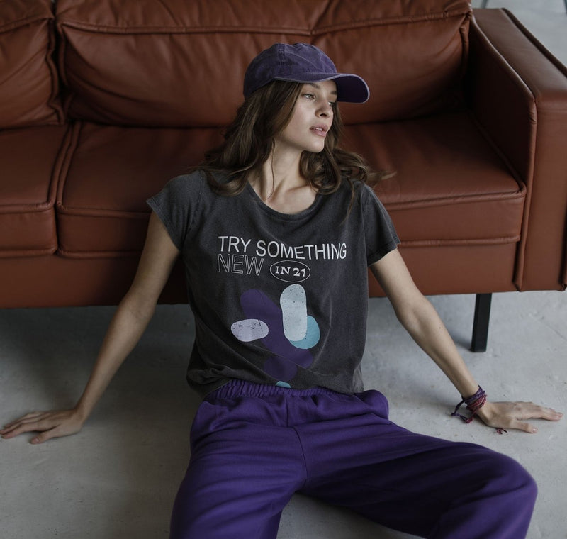T-shirt prudence blanc XS carbone - ONE TEE