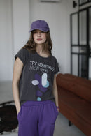 T-shirt prudence blanc XS carbone - ONE TEE