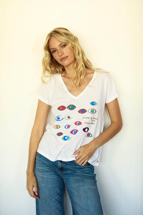 SHANA WHITE T-SHIRT XS WHITE - ONE TEE