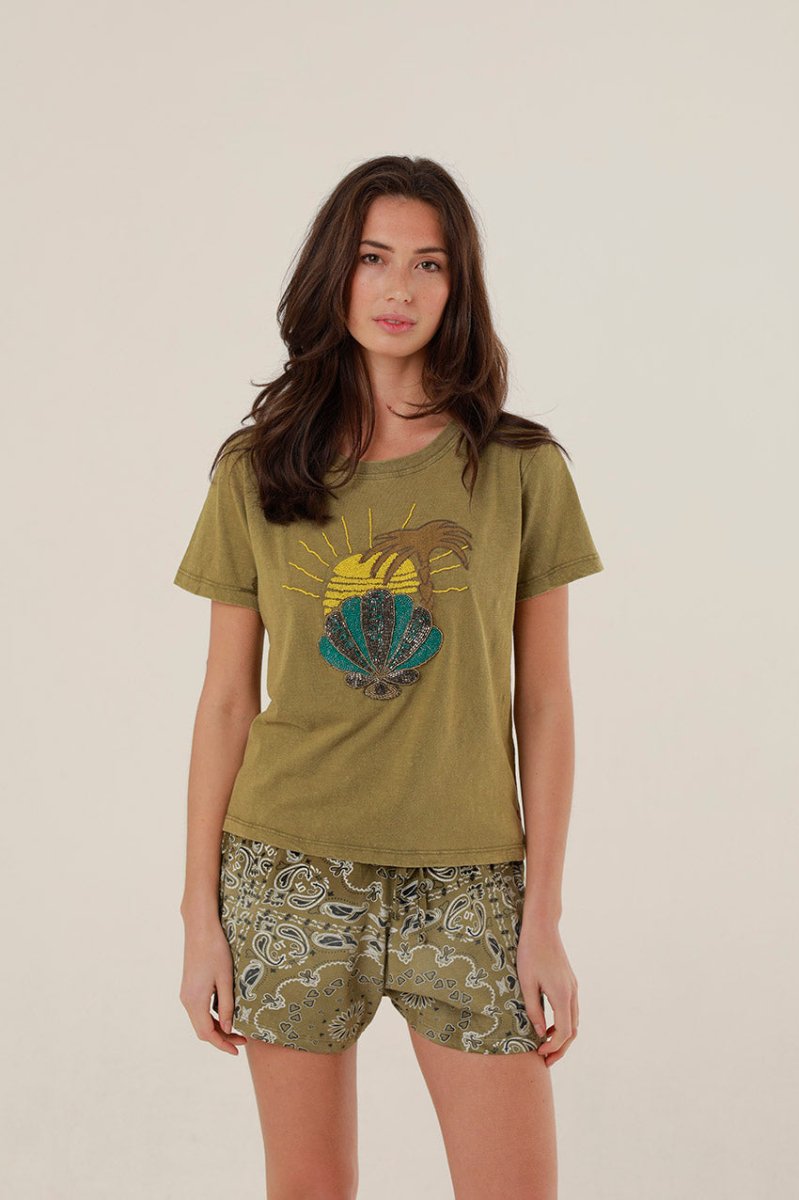 T - SHIRT SUE KAKI XS - ONE TEE