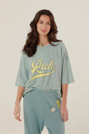 T - SHIRT TAMARA STONE BLUE XS - ONE TEE