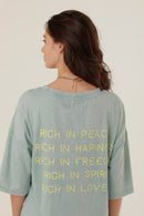 T - SHIRT TAMARA STONE BLUE XS - ONE TEE