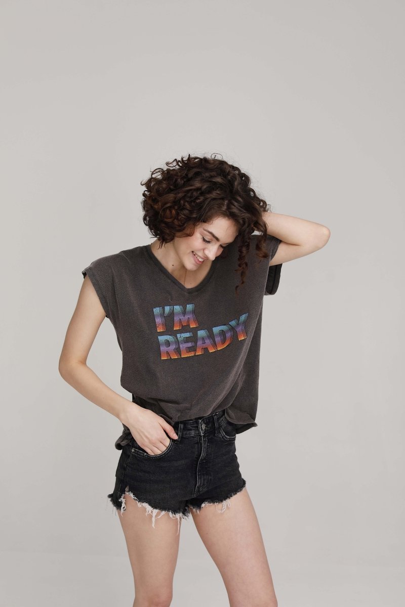 T - SHIRT YVONNE CARBONE XS - ONE TEE