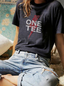 TEE SHIRT AVA BANDANA CARBONE/ BANDANA ROUGE XS - ONE TEE