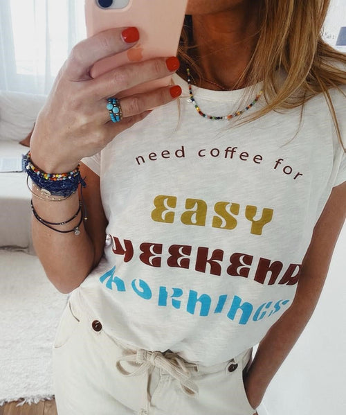 BERYL IVORY TEE SHIRT XS - ONE TEE
