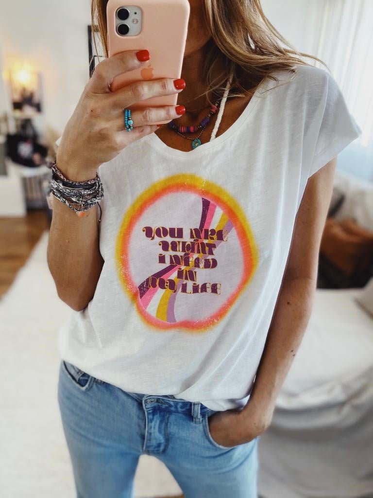 YAEL IVORY TEE SHIRT XS - ONE TEE