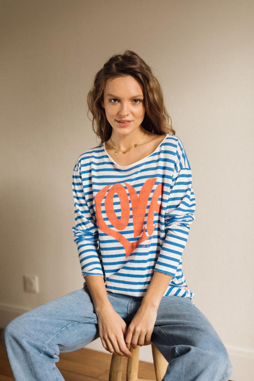 LILY 113 blue LOVE collab Véronika LOUBRY XS - ONE TEE