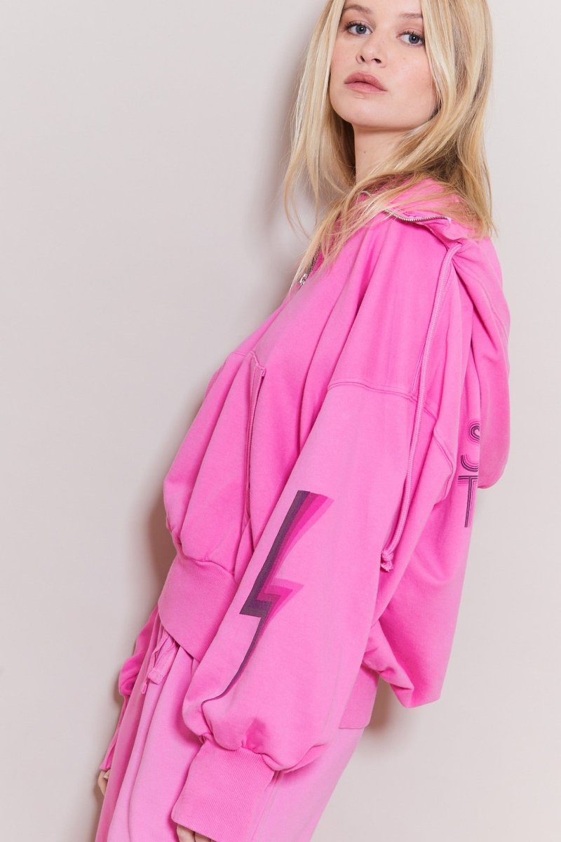 SWEAT PINK NATHAN X VÉRONIKA S/M - ONE TEE X VERONIKA LOUBRY