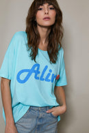 T - SHIRT AIDEN AQUA XS - ONE TEE X VERONIKA LOUBRY