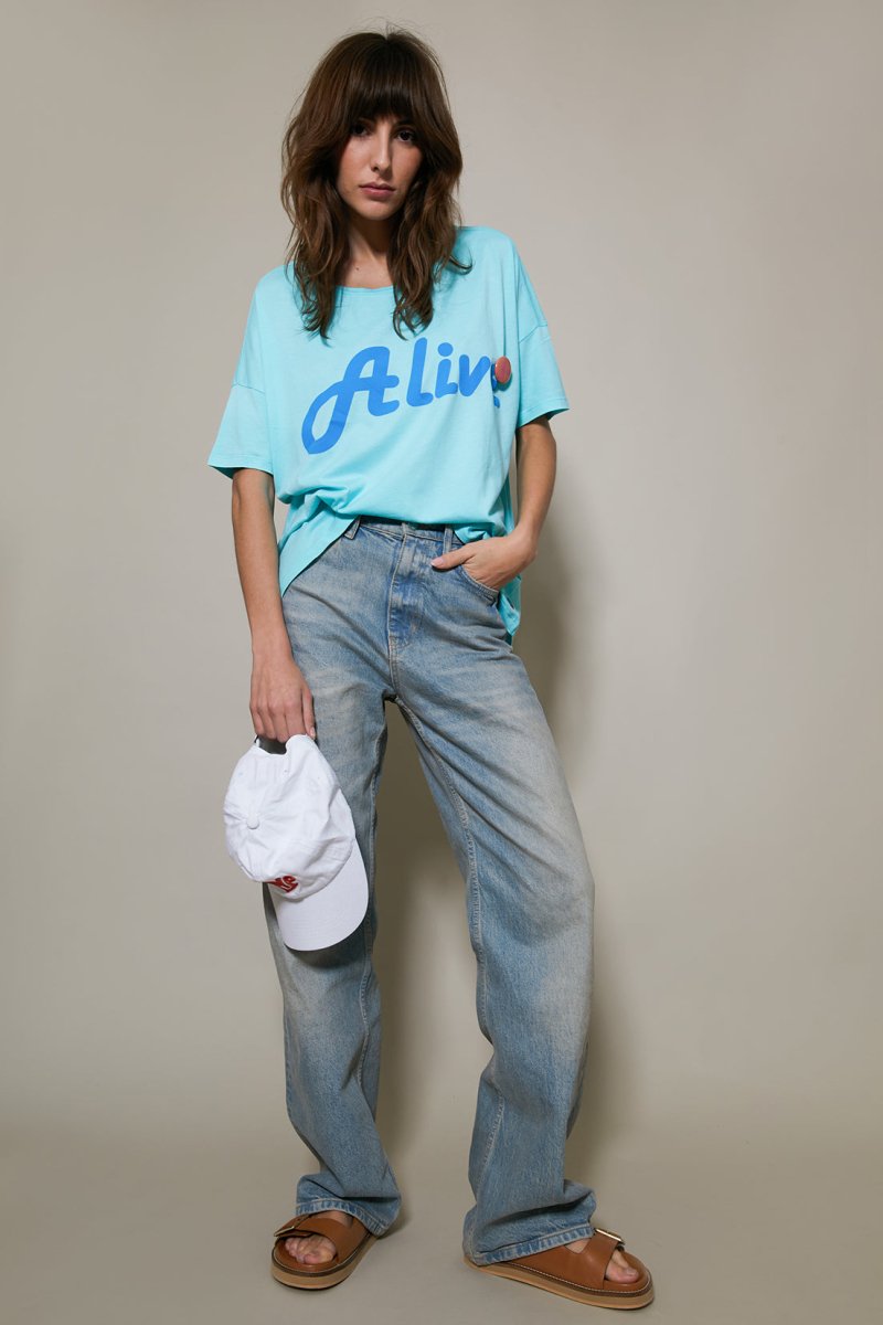 T - SHIRT AIDEN AQUA XS - ONE TEE X VERONIKA LOUBRY