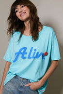 T - SHIRT AIDEN AQUA XS - ONE TEE X VERONIKA LOUBRY