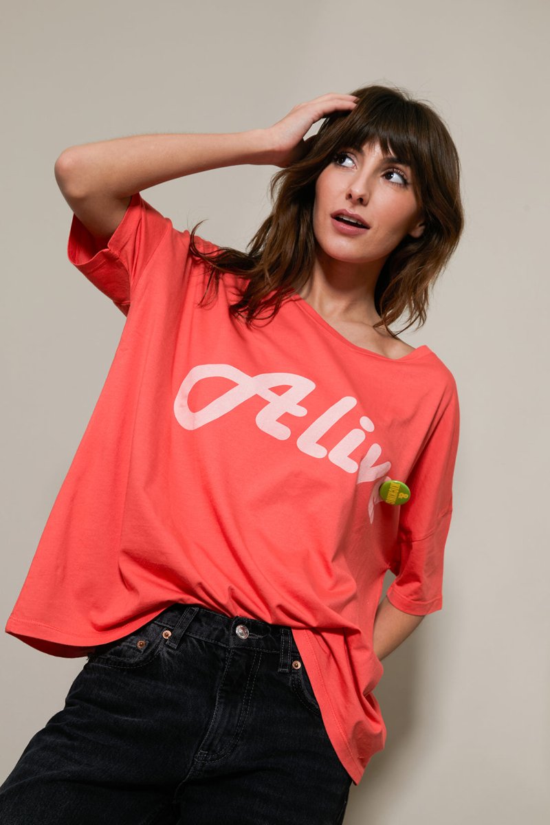 T - SHIRT AIDEN RED XS - ONE TEE X VERONIKA LOUBRY