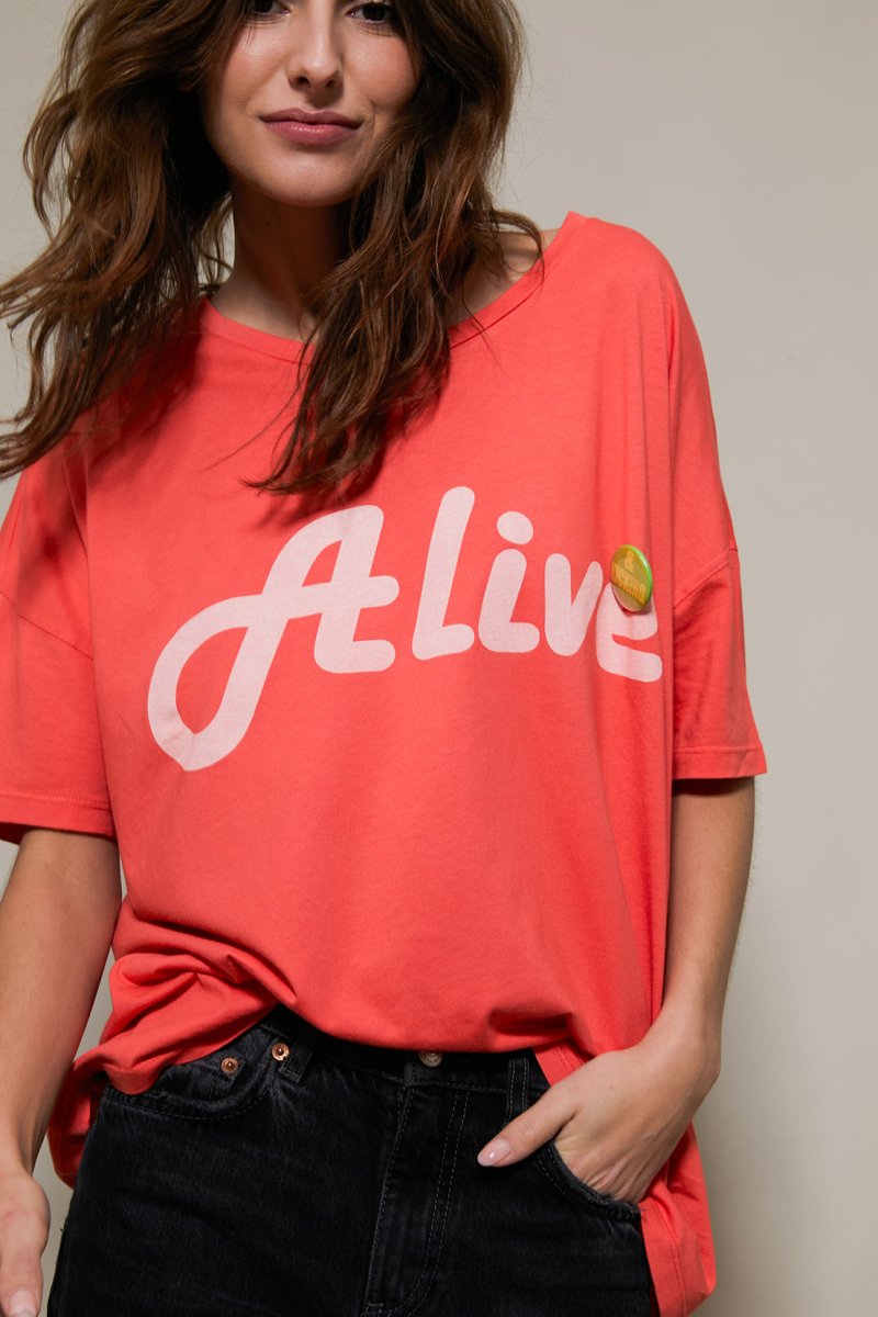 T - SHIRT AIDEN RED XS - ONE TEE X VERONIKA LOUBRY