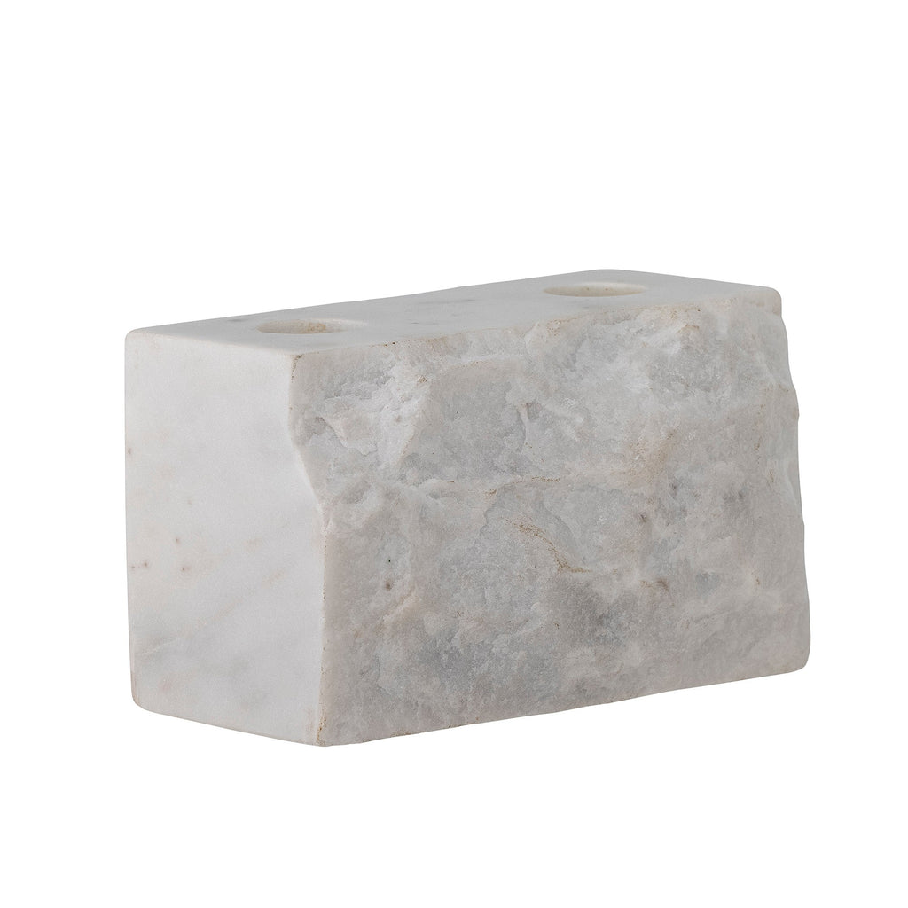 Magie - Set of 4 Candle Holders - White - Marble