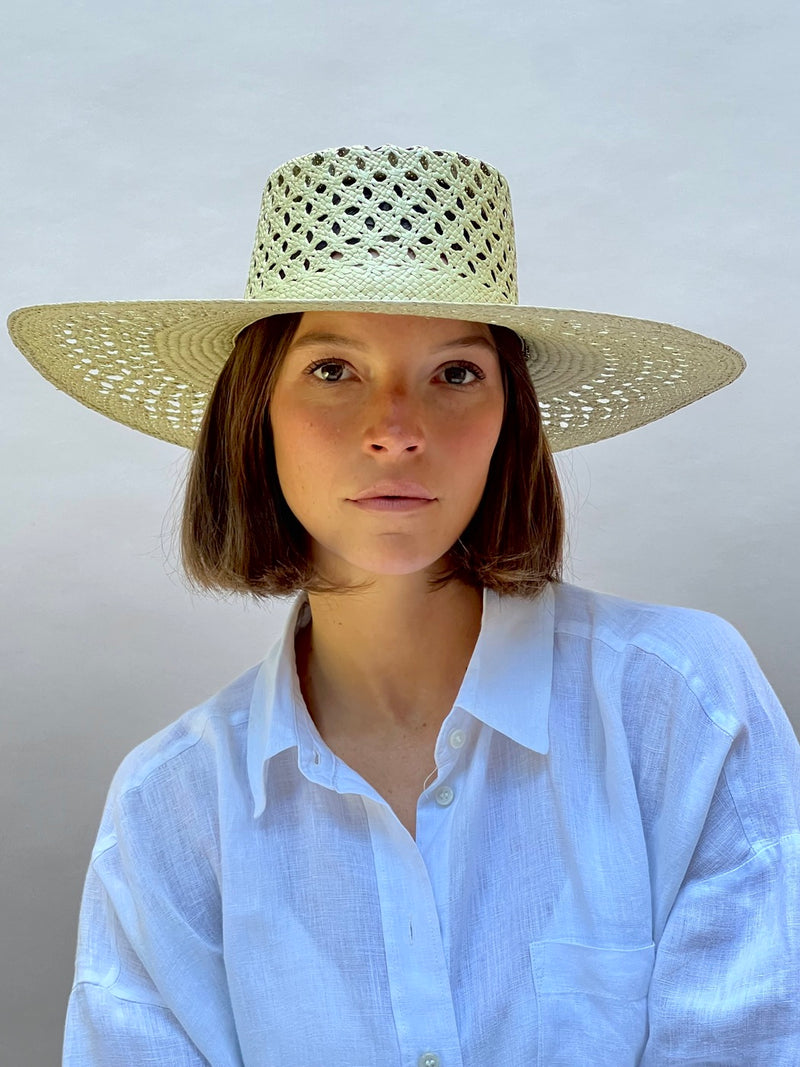 Chapeau Paille Opale Jr - Sage Clair