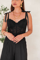 OPALE Noir - Bustier Dentelle