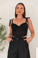 OPALE Noir - Bustier Dentelle