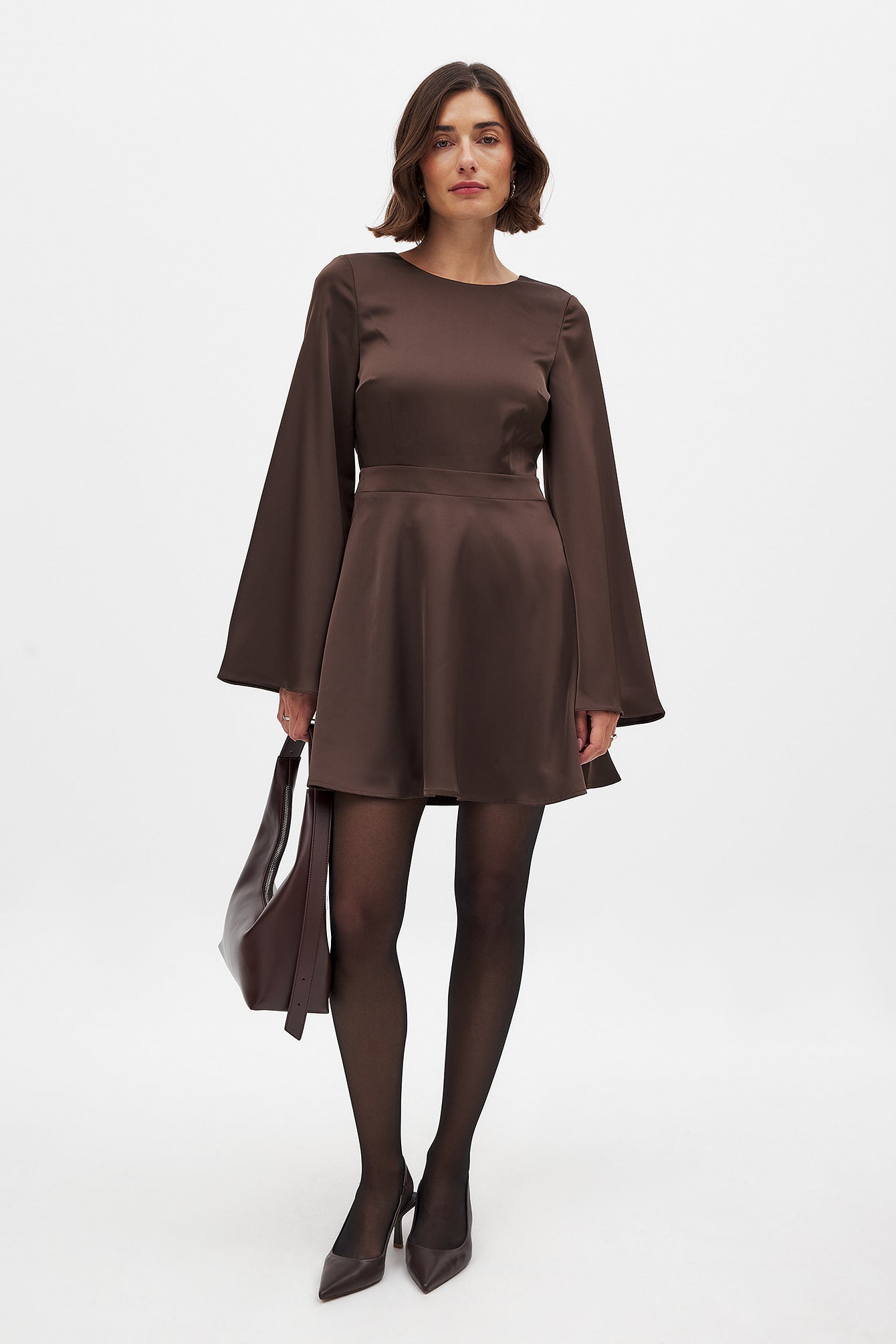 Robe Dos Ouvert Marron