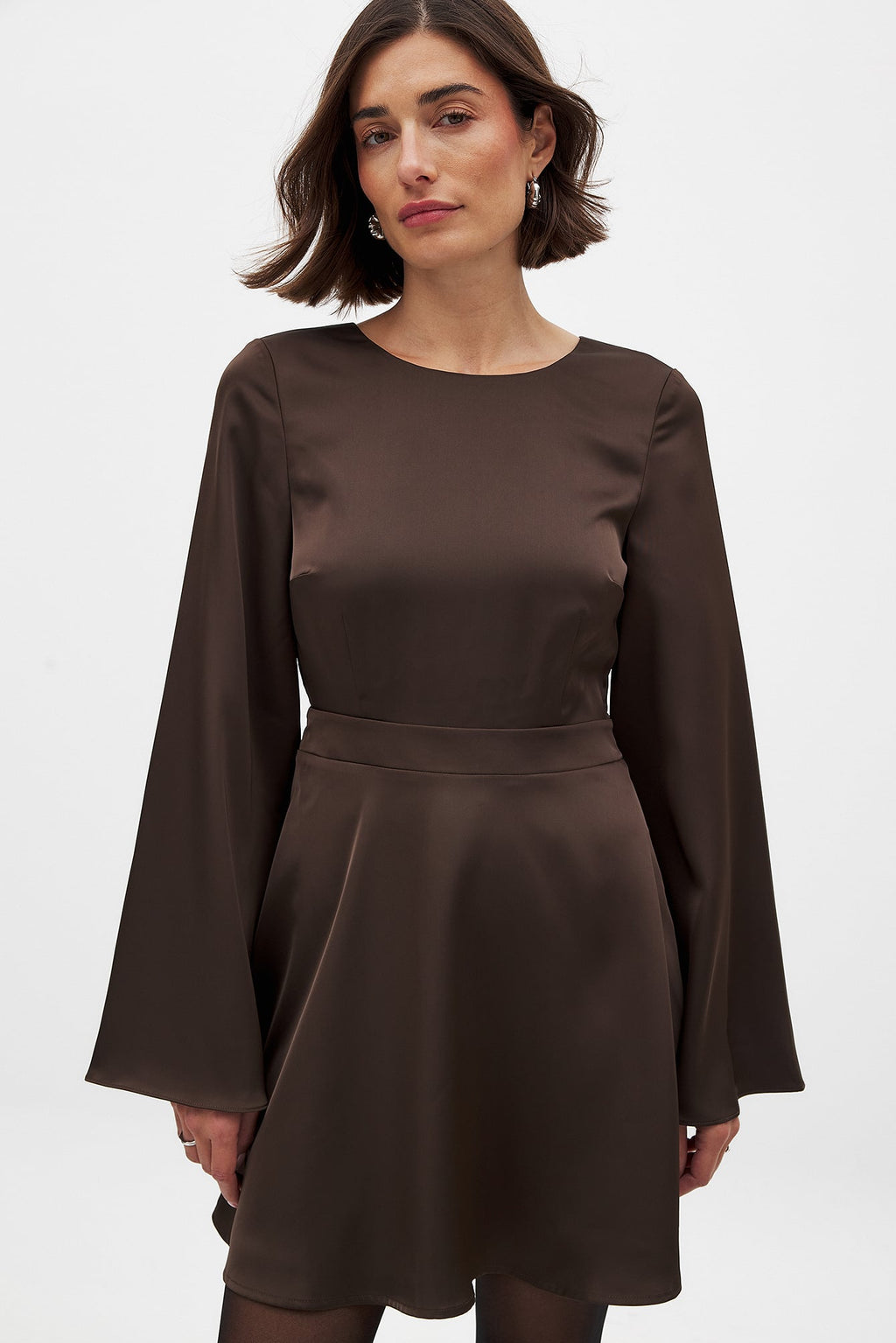 Robe Dos Ouvert Marron