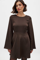 Robe Dos Ouvert Marron