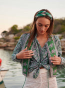 Collection printemps-été PETITE MENDIGOTEFOULARD FLEURI VERT ANDA PETITE MENDIGOTE