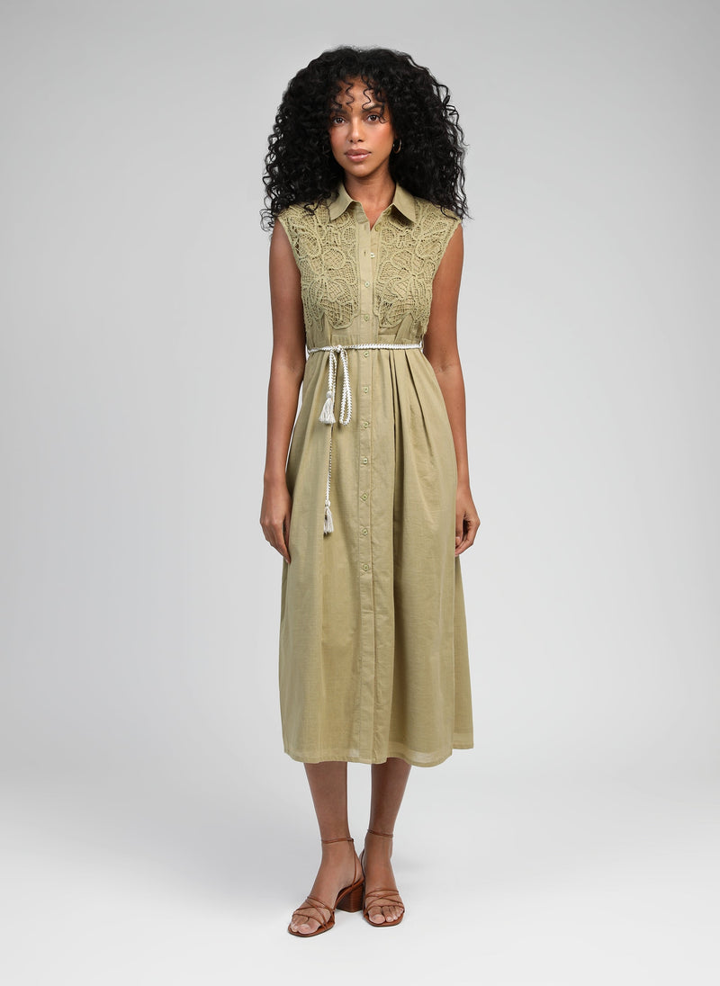 Orenia Lime Blossom Long Dress