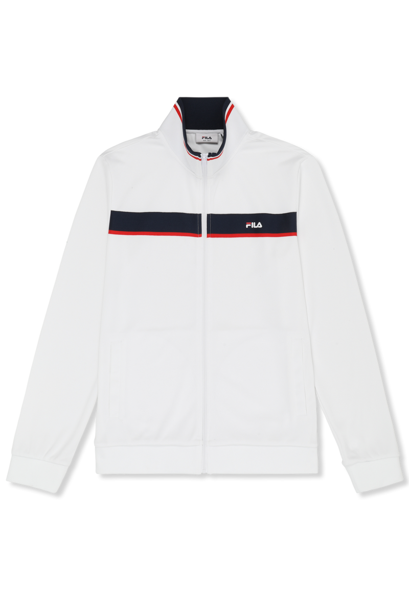 Sagano Regular Taped Track Jacket - Bright White-Black Iris