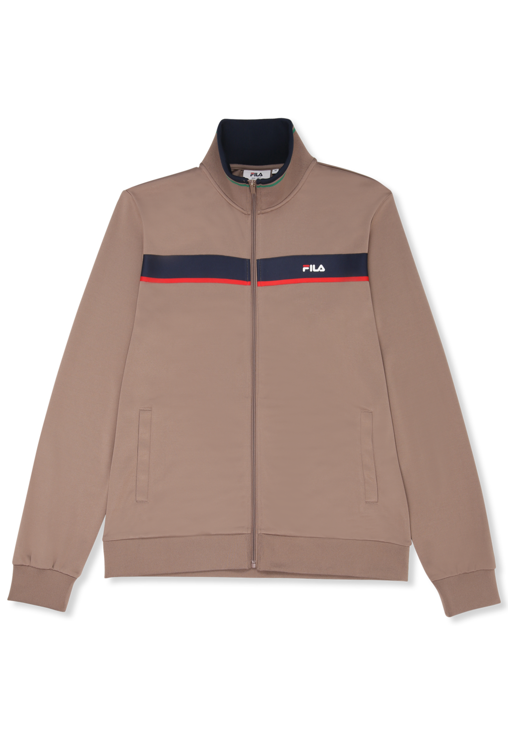 Veste De Survêtement À Bandes Classique - Gris Taupe