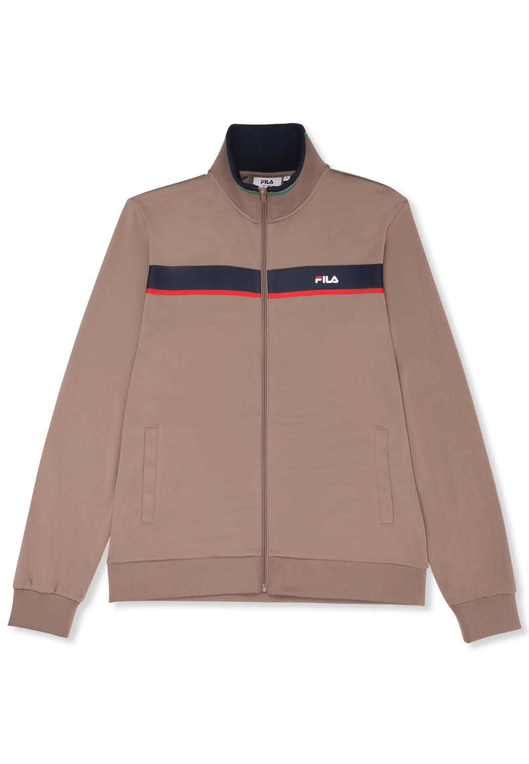 Veste De Survêtement À Bandes Classique - Gris Taupe
